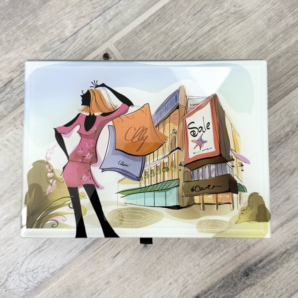 Fashion Illustration Art Print Glass Jewelry Box